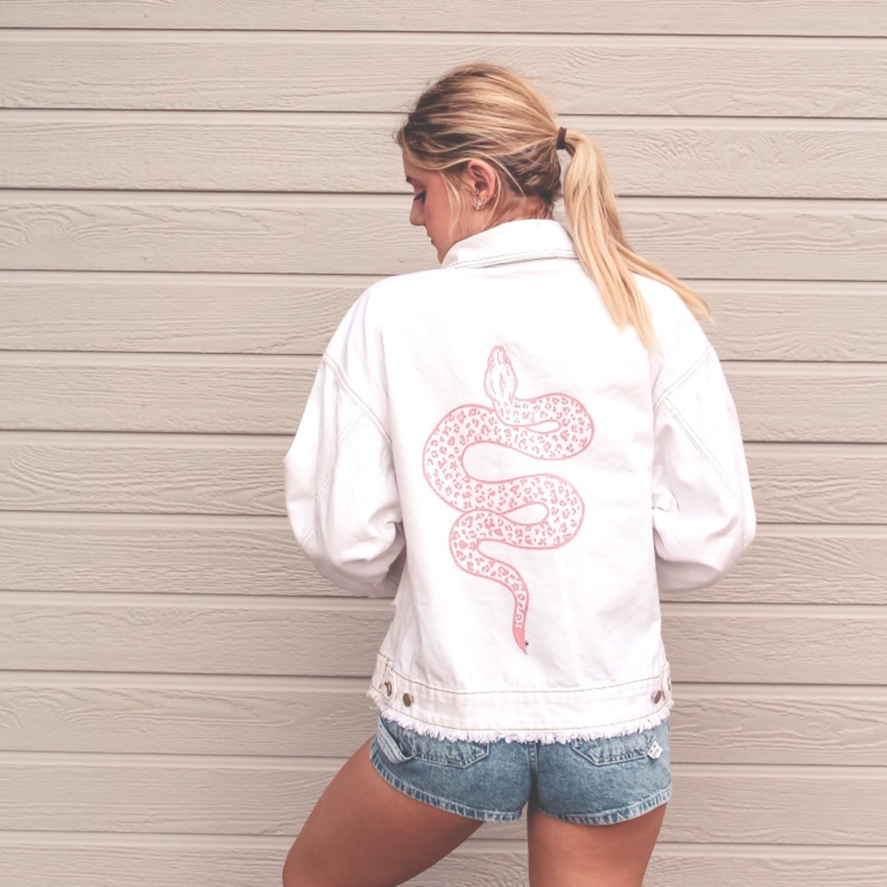 Snake denim jacket